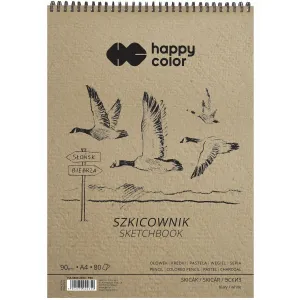 Blok artystyczny Happy Color szkicownik A4 90g 80k Gdd (HA 3809 2030-P80)