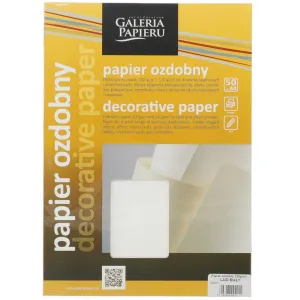 Papier ozdobny (wizytówkowy) Galeria Papieru laid biały A4 - biały 120g (206001)