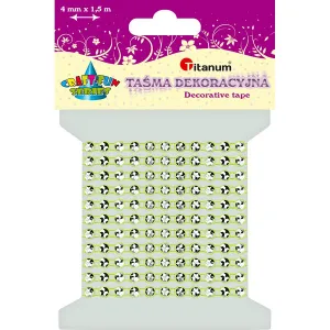 Taśma ozdobna Titanum Craft-Fun Series z kryształkami zielona jasna 4mm 1,5m (0,4x150cm)