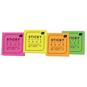 Notes samoprzylepny (karteczki) mix 100k [mm:] 75x75 Interdruk (IKARSAM100N)