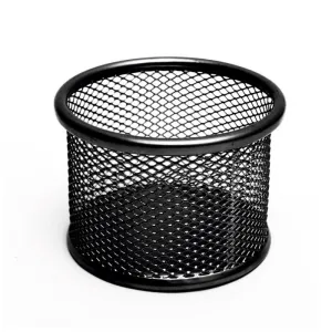 Przybornik na biurko czarny czarny metal Tres