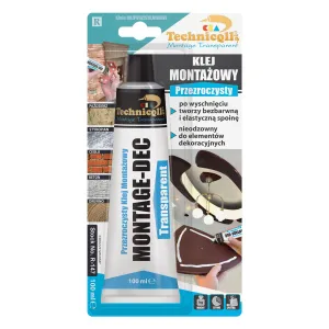 Klej w tubie montażowy przeźroczysty 100ml Technicqll (R-147)