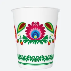 Kubek jednorazowy daisy papier 250ml Pol-mak (01)