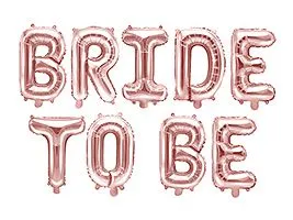 Balon foliowy Partydeco Bride to be, 340x35cm, różowe złoto (FB35M-019R)