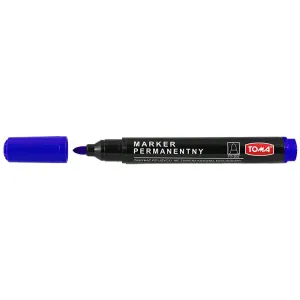 Marker permanentny wkład niebieski okrągła końcówka Toma