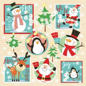 Serwetki Pol-mak gwiazdka - mix 330mm x 330mm (Sd GW)