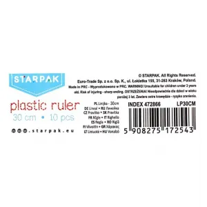 Linijka plastik Starpak 30cm (472865)