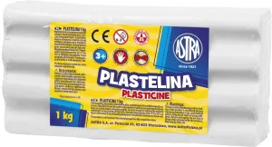 Plastelina 1 kol. biała 1000g Astra