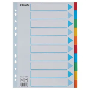 Przekładka czysta kartonowe A4 mix kolorów 160g 10k Esselte (100193)