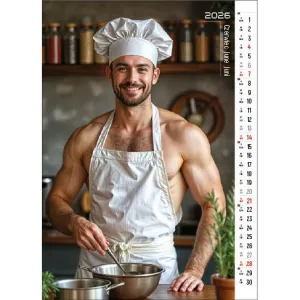 Kalendarz ścienny MAN, PASSION&WORK 13- planszowy 300mm x 350mm Jotan (WPK148)