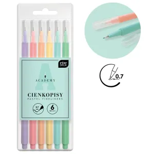 Cienkopis ACADEMY wkład mix 0,7mm 6kol. (5902277350053)