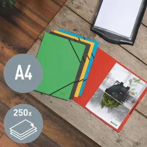 Teczka kartonowa na gumkę recycle A4 niebieska 430g Leitz (39080035)