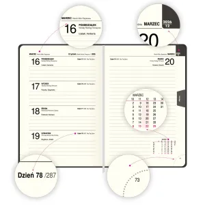 Kalendarz książkowy (terminarz) dwuletni A5 Press