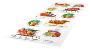 Naklejki świąteczne Craft-Fun Series Boże Narodzenie Sanie i prezenty Titanum (EGC-05)