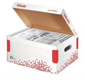 Pudło archiwizacyjne Esselte Speedbox - biało-czerwony 355mm x 193mm x 252mm (623911)
