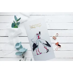 Kartka składana KARNET DL Slub BOCIANY DL Henry (5907465661867)