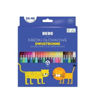 Kredki ołówkowe BB KIDS dwustronne 24/48 5902277327109 48 kol. Bebe (FSC100%)