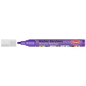 Marker specjalistyczny akrylowy-fioletowy wkład fioletowy 2,5mm okrągła końcówka Toma (TO-402)