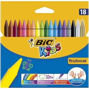 Kredki świecowe Plastidecor 18 kol 18 kol. Bic Kids (829771)