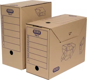 Pudło archiwizacyjne Elba Tric 3 A4 - brązowy 265mm x 155mm x 340mm (100552624)