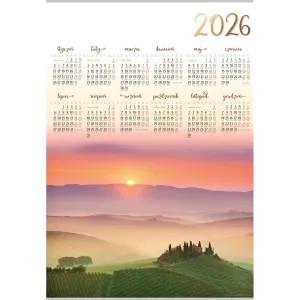 Kalendarz ścienny RZEKA plakatowy 607mm x 880mm Lucrum (PL05)