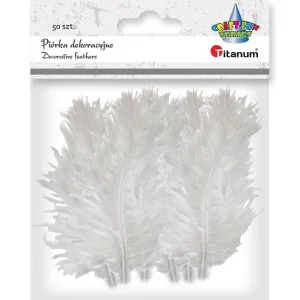 Piórka Craft-Fun Series białe 50 szt Titanum