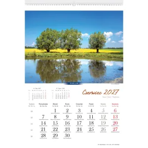 Kalendarz ścienny PEJZAŻE POLSKIE 13-planszowe 320mm x 470mm Lucrum (RW01)