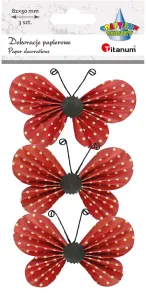 Ozdoba papierowa Craft-Fun Series motyle 3D Titanum (22YX0825-5A)