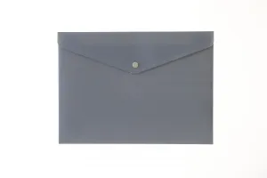 Teczka plastikowa na guzik MORANDI A4 szary ciemny Biurfol (TKM-A4-02)