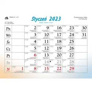 Kalendarz ścienny Pejzaże Polski Lucrum rodzinny 2023 280mm x 200mm (WL03)