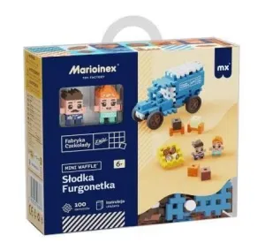 Klocki konstrukcyjne Mini Waffle Wedel 100el Słodka furgonetka Marioinex