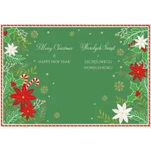 Kartka składana BN SWIATECZNA REKAWICA MERRY CHRISTMAS B6 Henry (5905701480548)