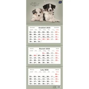 Kalendarz ścienny TRÓJDZIELNY 825mm x 340mm Interdruk (PSY)