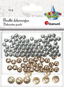 Perełki Titanum Craft-Fun Series srebrne, miedziane, kość słoniowa mix (5047)