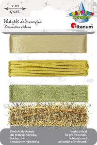 Wstążka Craft-Fun Series 4 wzoryx2 [mm x m] złota Titanum (709046)