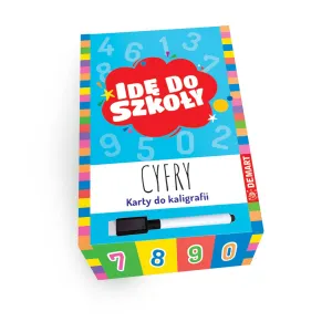 Książeczka edukacyjna Idę do szkoły. Cyfry. Karty do kaligrafii z pisakiem suchościeralnym Demart