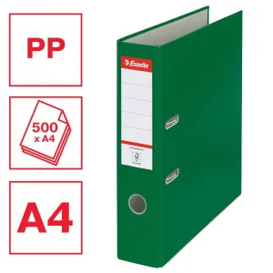 Segregator dźwigniowy Ekonomiczny A4 75mm zielony Esselte (11256)