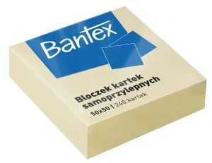 Notes samoprzylepny (karteczki) żółty 240k [mm:] 50x50 Bantex (400086400)