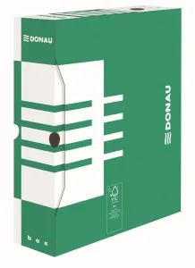 Pudło archiwizacyjne A4 zielony karton [mm:] 80x340x 297 Donau (7660301FSC-06)