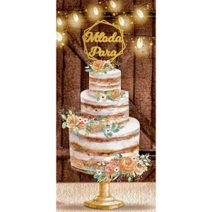 Kartka składana KARNET DL Slub  TORT SLUBNY DL Henry