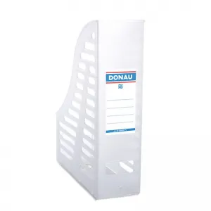 Pojemnik na dokumenty pionowy Donau A4 - przezroczysty 85mm x 245mm x 315mm (7464001-09)