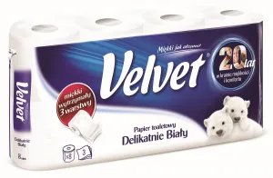 Papier toaletowy Velvet Delikatnie Biały XXL kolor: biały 8 szt