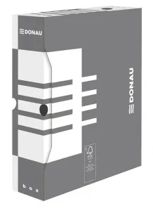 Pudło archiwizacyjne Donau A4 - szary 80mm x 340mm x 297mm (7660301FSC-13)