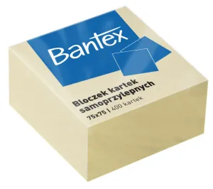 Notes samoprzylepny (karteczki) żółty 400k [mm:] 75x75 Bantex (400086401)
