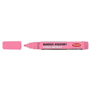 Marker specjalistyczny pastelowy rózowy kredowy wkład różany 4,5mm okrągła końcówka Toma (To-292)