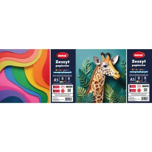 Zeszyt papierów kolorowych samoprzylepny A5 8k Beniamin (53033)