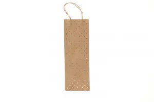Torba prezentowa kraft złote kropki b [mm:] 350x100x 120 Galeria Papieru (257007)