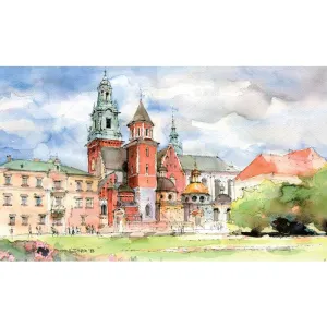 Kalendarz ścienny Akwarele Z Polski notatnikowy 110mm x 470mm Lucrum (WN04)