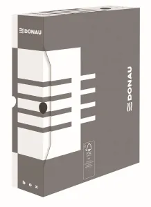 Pudło archiwizacyjne Donau A4 - szary 80mm x 340mm x 297mm (7660301FSC-13)