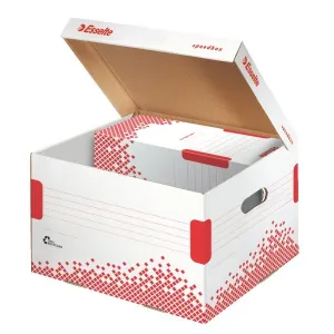 Pudło archiwizacyjne Esselte Speedbox - biało-czerwony 367mm x 325mm x 263mm (623912)
